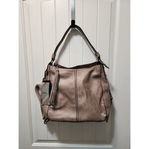 Realer Soft Brown Faux Leather Purse Handbag Hobo Shoulder Bag Concealed Carry